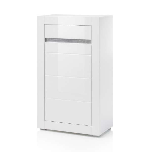 Kommode Carat - Weiß Hochglanz - 1-türig
