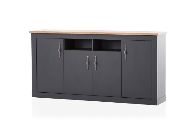 Großes Sideboard Catania - Anthrazit Wotan Eiche