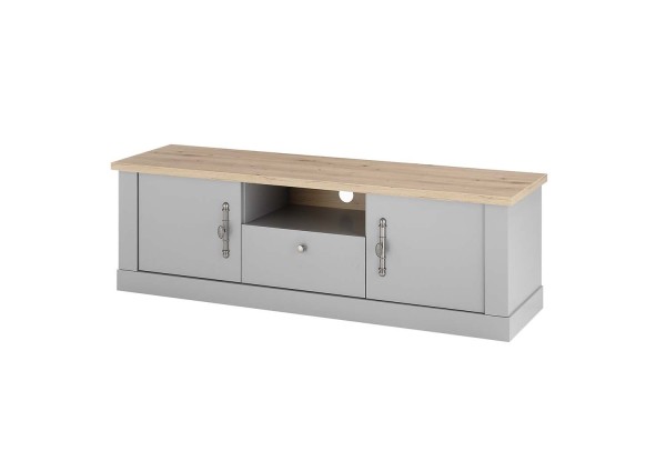 Großes Lowboard Chambord - Light Gray Artisan Oak Landhaus