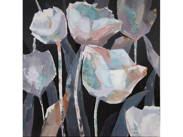 Leinwandbild - Motiv: Blumen - 100 x 100cm