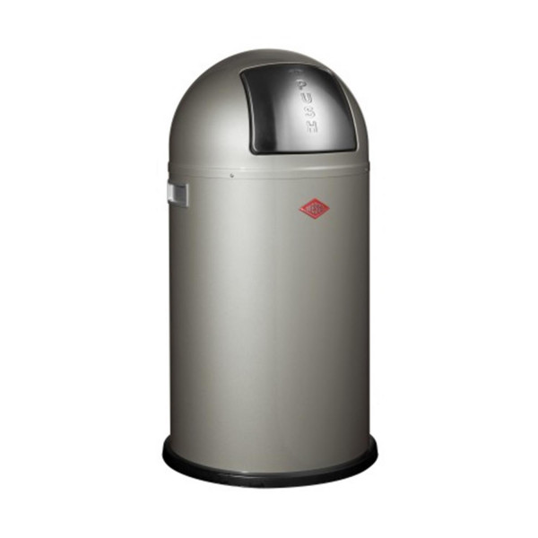 Wesco Mülleimer Pushboy 50 Liter - Neusilber