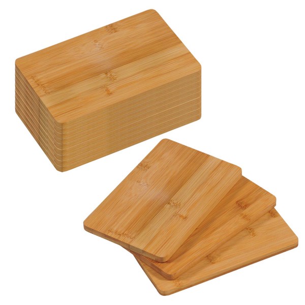 15 Stück Frühstücksbrettchen, Bambus - 22 x 14cm