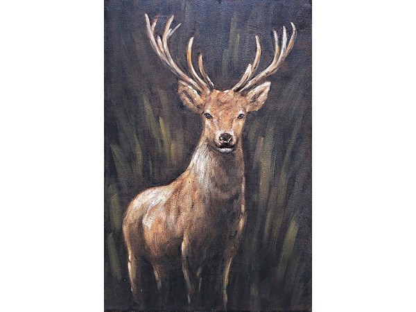 Leinwandbild - Motiv: Hirsch - 120 x 80cm