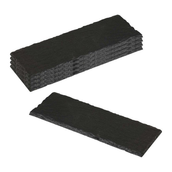 5 Stück Buffetplatte aus Schiefer - 30 x 10 cm